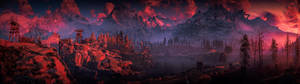 Game Terrain In Sunset Wallpaper