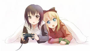 Gaming Anime Lesbians Wallpaper