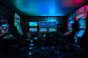 Gaming Room Arcade Games Wallpaper