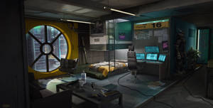 Gaming Room Cyberpunk Interior Wallpaper