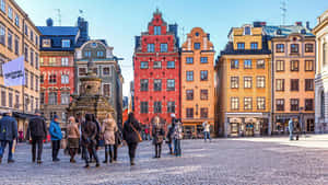 Gamla Stan Tourists Spot Wallpaper