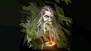 Gandalf Geometric Artwork Lotr Wallpaper