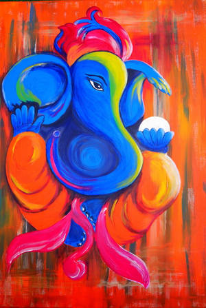 Ganesh Ji Hd Abstract Painting Wallpaper