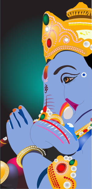 Ganesh Ji Hd Vector Art Side Profile Wallpaper
