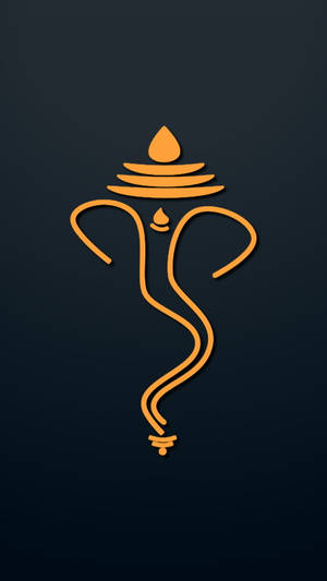 Ganesh Yellow Icon Iphone Wallpaper