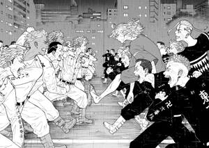 Gang Brawl In Tokyo Revengers Manga Wallpaper