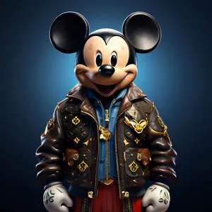 Gangster Mickey Mouse Stylized Portrait Wallpaper