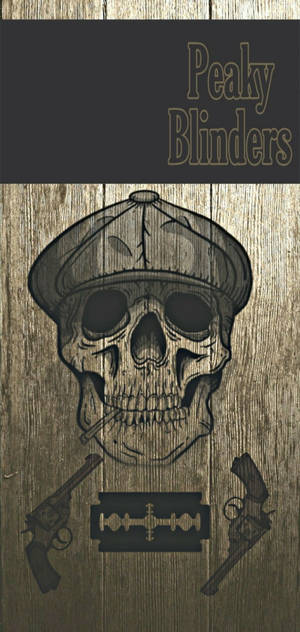 Gangster Skeleton With Hat And Guns Wallpaper