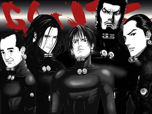 Gantz Monochrome Art Wallpaper