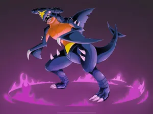 Garchomp Purple Aura Wallpaper