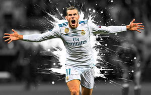 Gareth Bale Goal Celebration Fan Art Wallpaper