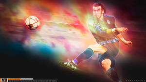 Gareth Bale In Multicolored Aesthetic Wallpaper