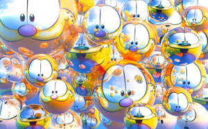 Garfield Metallic Balloons Wallpaper