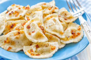 Garlic Pierogi Dish Wallpaper