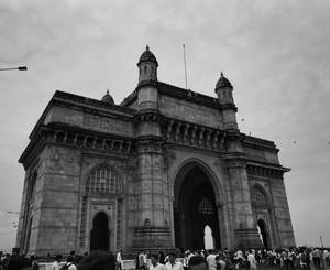 Gateway Of Mumbai Gray Wallpaper