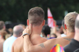 Gay Couple Protesters Wallpaper