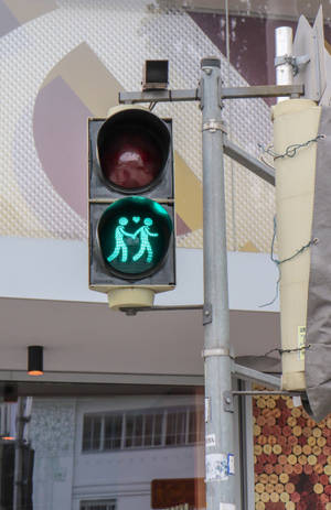 Gay Inspired Traffic Light Wallpaper