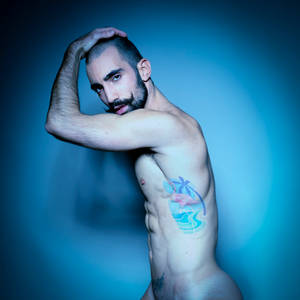 Gay Model With Moustache Wallpaper