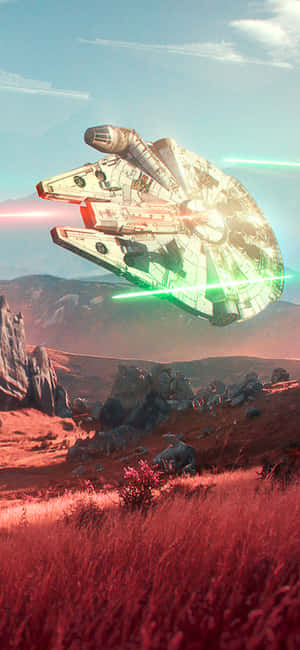 Geared Up For Interstellar Travel Aboard The Millenium Falcon Wallpaper