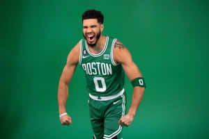 Gearing Up For The Boston Celtics' Climb To The Top Of The Nba! Wallpaper