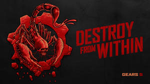 Gears 5 Destroy From Within Logo Wallpaper