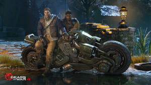 Gears Of War 4 Jd And Del Posing Outdoors Wallpaper