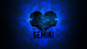 Gemini Heart Heads Wallpaper