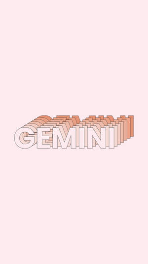 Gemini Pink Typography Wallpaper