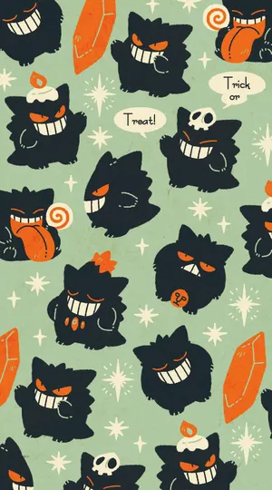 Gengar Trick Or Treat Wallpaper