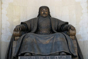 Genghis Khan Statue In Mongolia Wallpaper