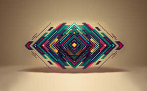 Geometric Abstract Design With Colorful Lines Wallpaper