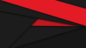 Geometric Black And Red Abstract Wallpaper