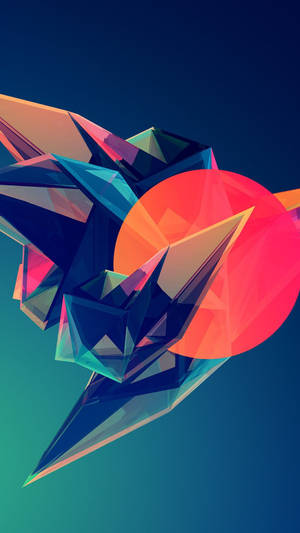 Geometric Crystals Abstract Art Indie Phone Wallpaper