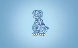 Geometric Dinosaur Illustration Wallpaper