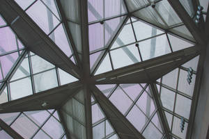 Geometric Glass Ceiling Wallpaper