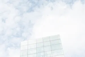 Geometric Glass Structure Wallpaper