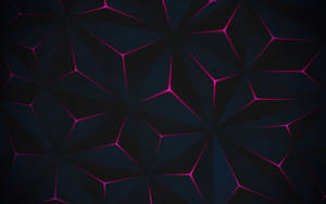 Geometric Shapes With Pink Lines Wallpaper