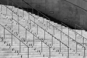 Geometric Staircase Photography Wallpaper