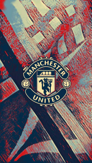 Geometric Textured Manchester United Mobile Wallpaper