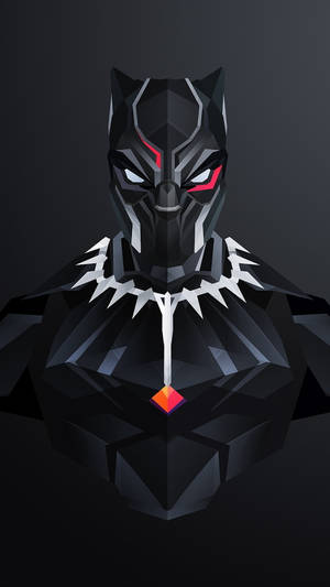 Geometric Vector Black Panther Android Wallpaper