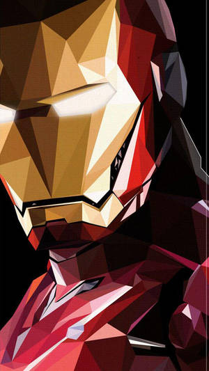 Geometrical Iron Man Iphone Wallpaper