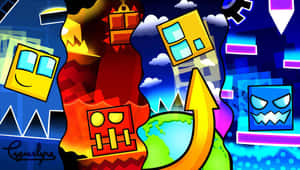Geometry Dash Cartoon Wallpaper