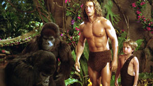George Of The Jungle George Jr. And Apes Wallpaper