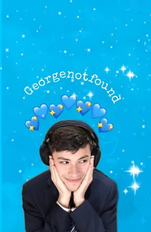 Georgenotfound With Blue Hearts Wallpaper