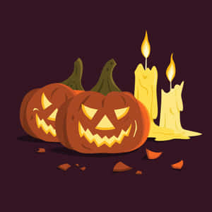 Get Into The Halloween Spirit With An Orange Theme! Wallpaper