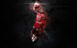Get On Your Feet And Show Support For The Legendary Michael Jordan. Wallpaper