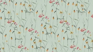 Get Productive On The Go With This Sage Green Laptop Wallpaper