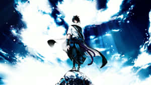 Get Ready For A Thrilling Adventure With Blue Sasuke Wallpaper