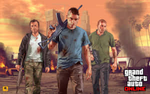Get Ready For The Action Packed Grand Theft Auto 5 Wallpaper