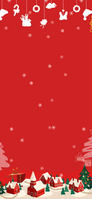 Get Ready For The Holiday Season With This Red Christmas Iphone Wallpaper